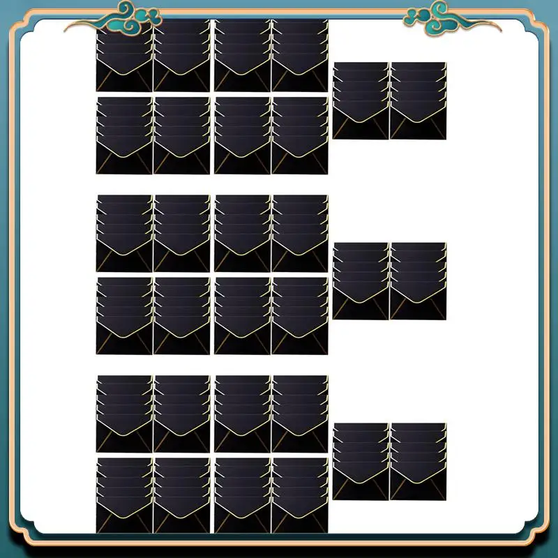 

ABJG-150Pcs Mini Envelopes Gift Card Envelopes Envelopes For Personalized Gift Cards Wedding Envelopes Or Place Card Black