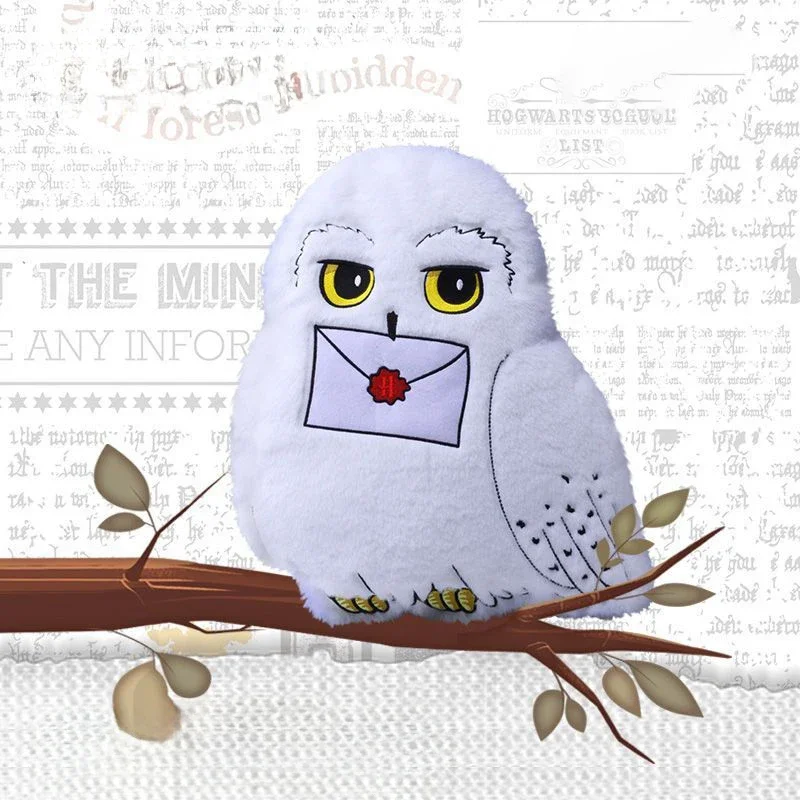 MINISO Harry Potter Series Hedwig Plush Pillow Creative Cute Doll Student Magic Style Decoration Comfortable Accessories Present