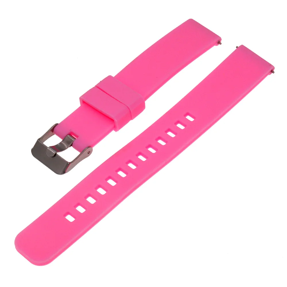 Waterproof Soft Rubber Smart Watch Bandas, liberação rápida, Silicone Strap, 16mm