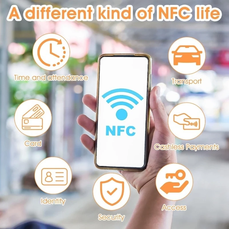 NFC Stickers Tags Round Rewritable NFC Cards with Adhesive Back 504 Bytes Memory 25mm Compatible with All NFC Enabled Phones view 6