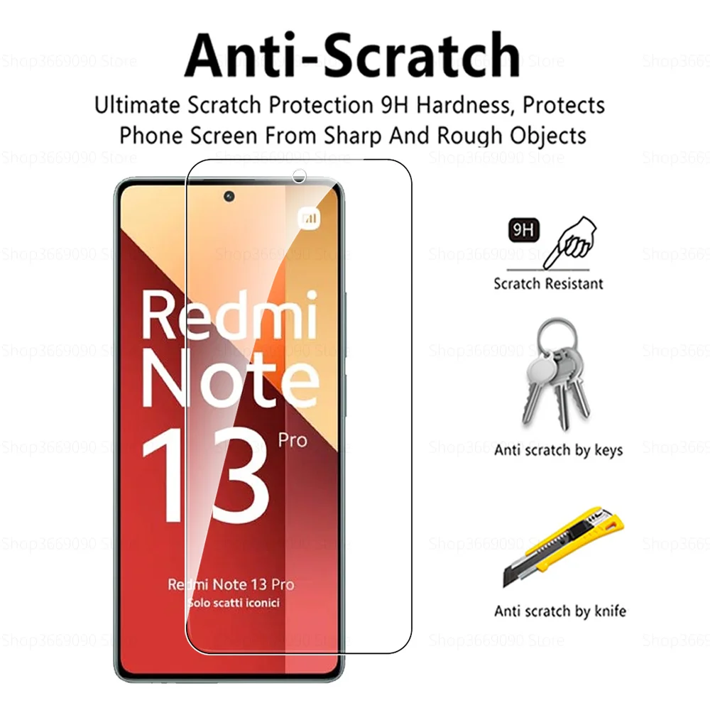 8in1 Redmy Note13 Pro Pro+ Plus 5G Camera Lens Protective Glass For Xiaomi Redmi Note 13 Pro 4G Tempered Glass Screen Protector