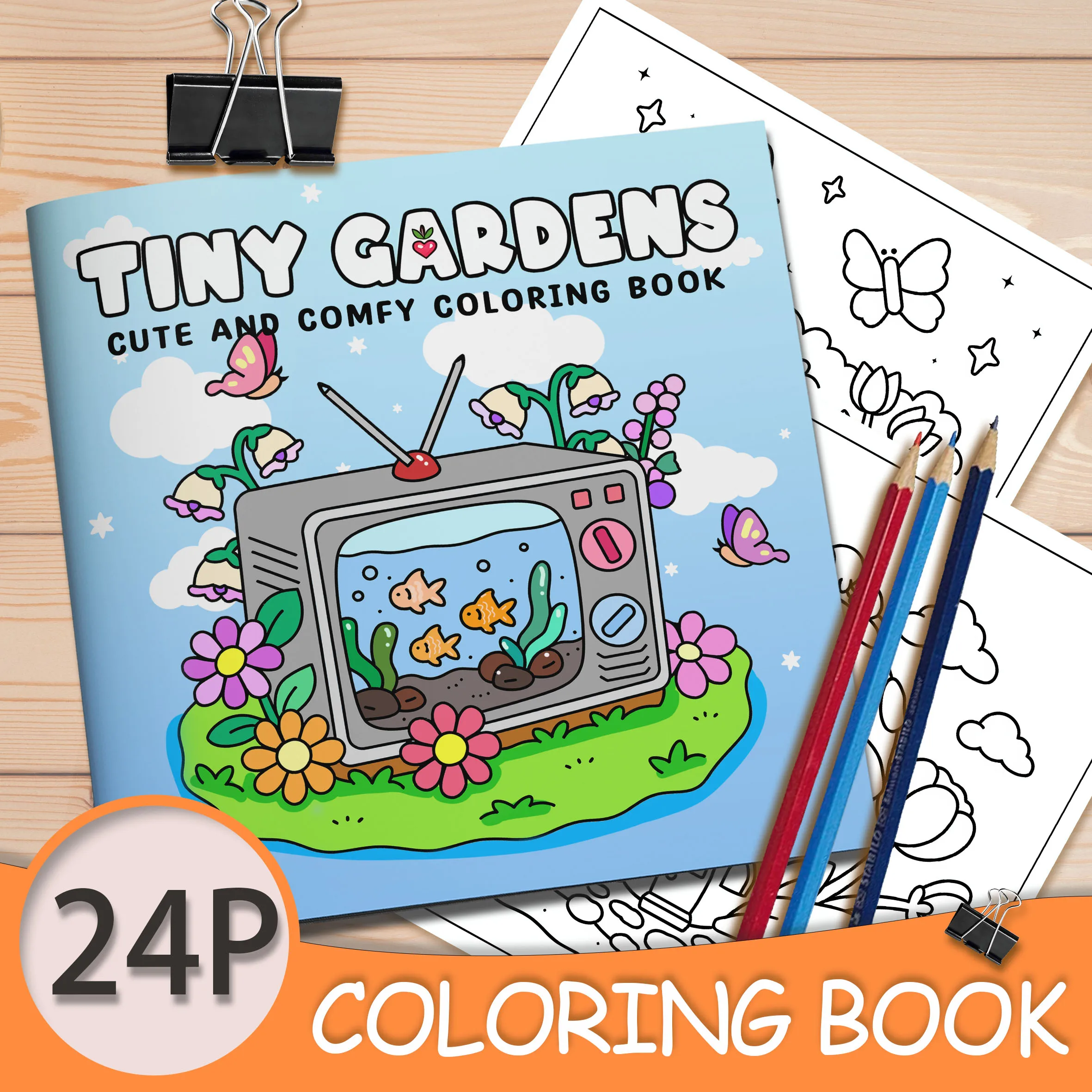 Creative Coloring Book for Adults - Enchanting Little Garden with Premium Quality Upgraded Pages