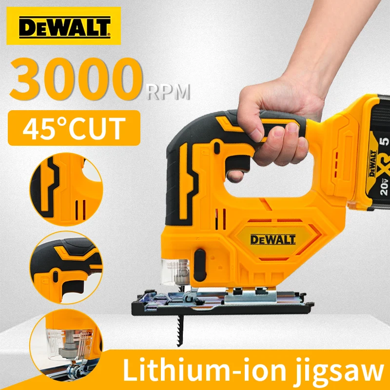

Dewalt 2700 об/мин Многофункциональный беспроводной электрический лобзик Портативный регулируемый деревообрабатывающий электроинструмент для батареи Dewalt 20 В