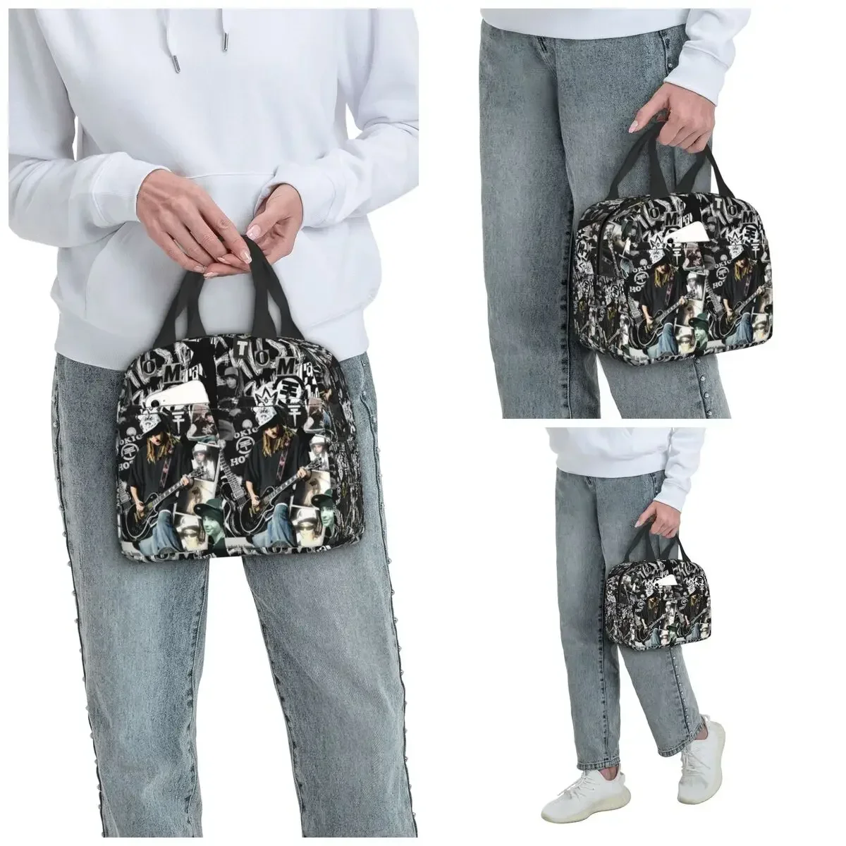Tokio Hotel Tom Kaulitz Music Band Insulated Lunch Bag for Women Office Cooler Thermal Food Box Tote Lunch Boxes Container