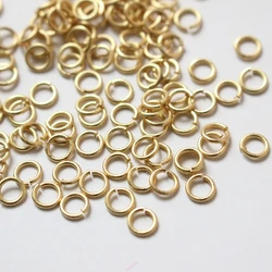 50PCS Color Preserving Matte Gold Split Ring Jump Ring DIY Making Supplies Accessories for Earrings Jewelry Parts