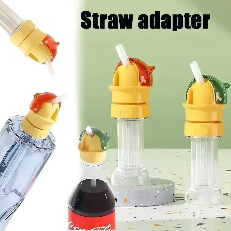 1-5PCS Silicone Water Bottle Adapter with Straw Bottle Top Adapter for Most Standard Bottles Reusable Bottle Toppers
