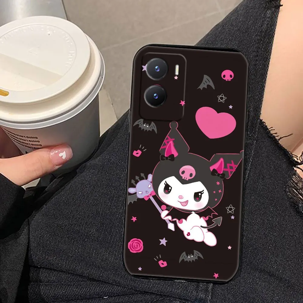 Cartoon Cute Kuromi Cover Phone Case For VIVO S1 V15 V17 V20 V20SE V21 V23 V23E V25 V25E V27 V27E V29 V29E V30 PRO Case Funda