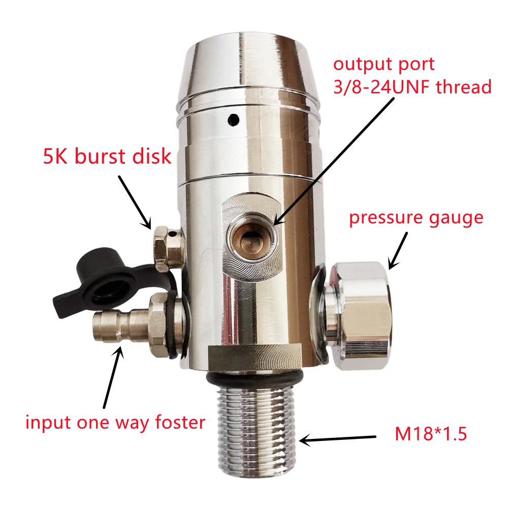 200bar Scuba Regulator 3000PSI First Level Pressure Reducing Valve With M18x1.5 Thread For Diving Air Cylinder