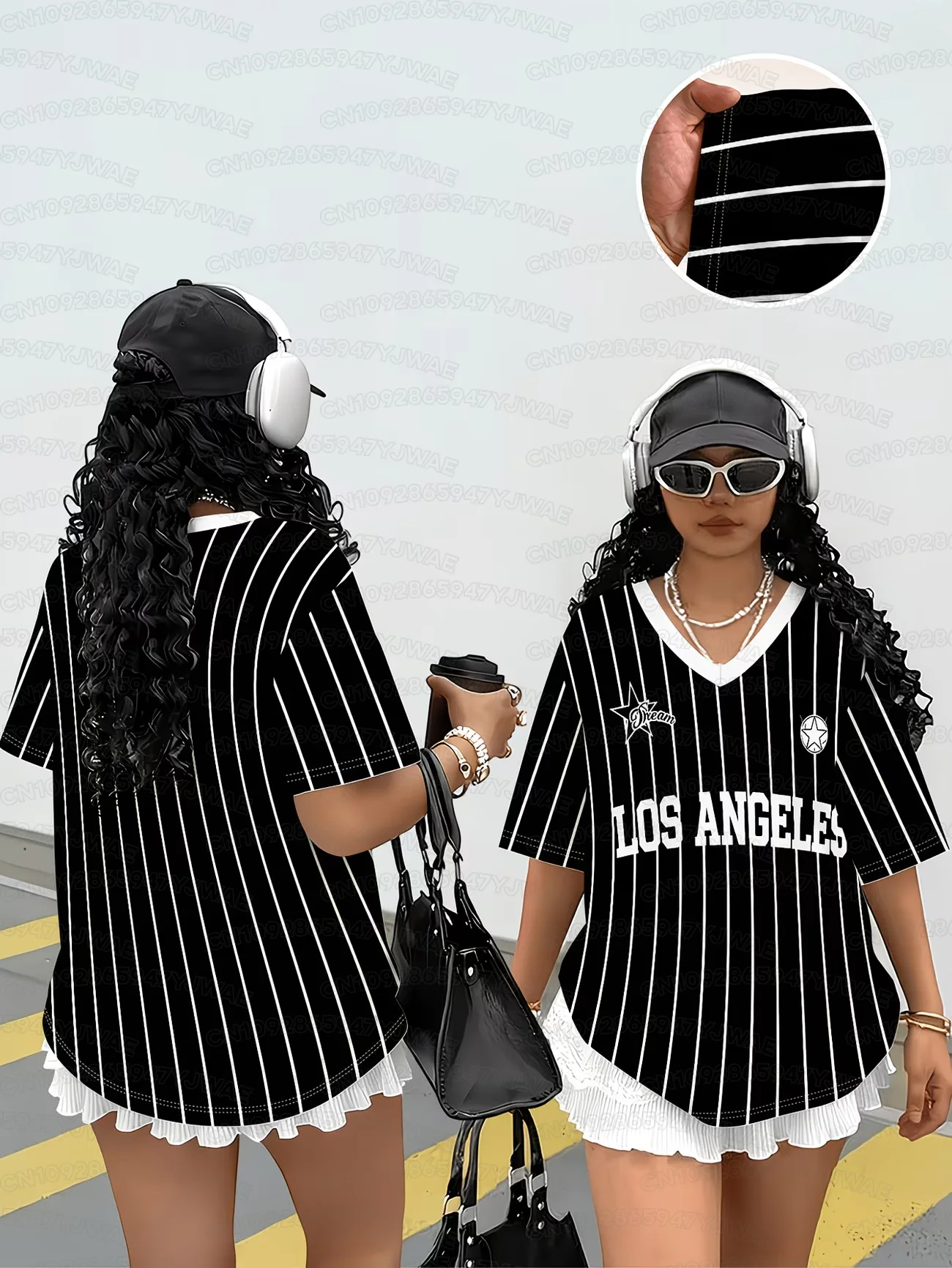 Summer Women's Men's Los Angeles Print V-Neck Short Sleeve T-Shirt Summer Graphic Tee Baseball Jerseys Plus Size Sport T-Shirt
