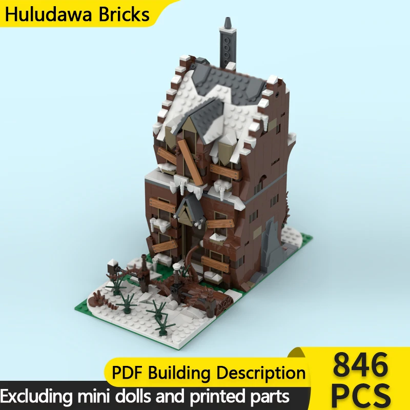 City Street View modèle MOC briques de construction maison de neige Modification technologie modulaire enfants cadeaux de vacances assembler des jouets costume