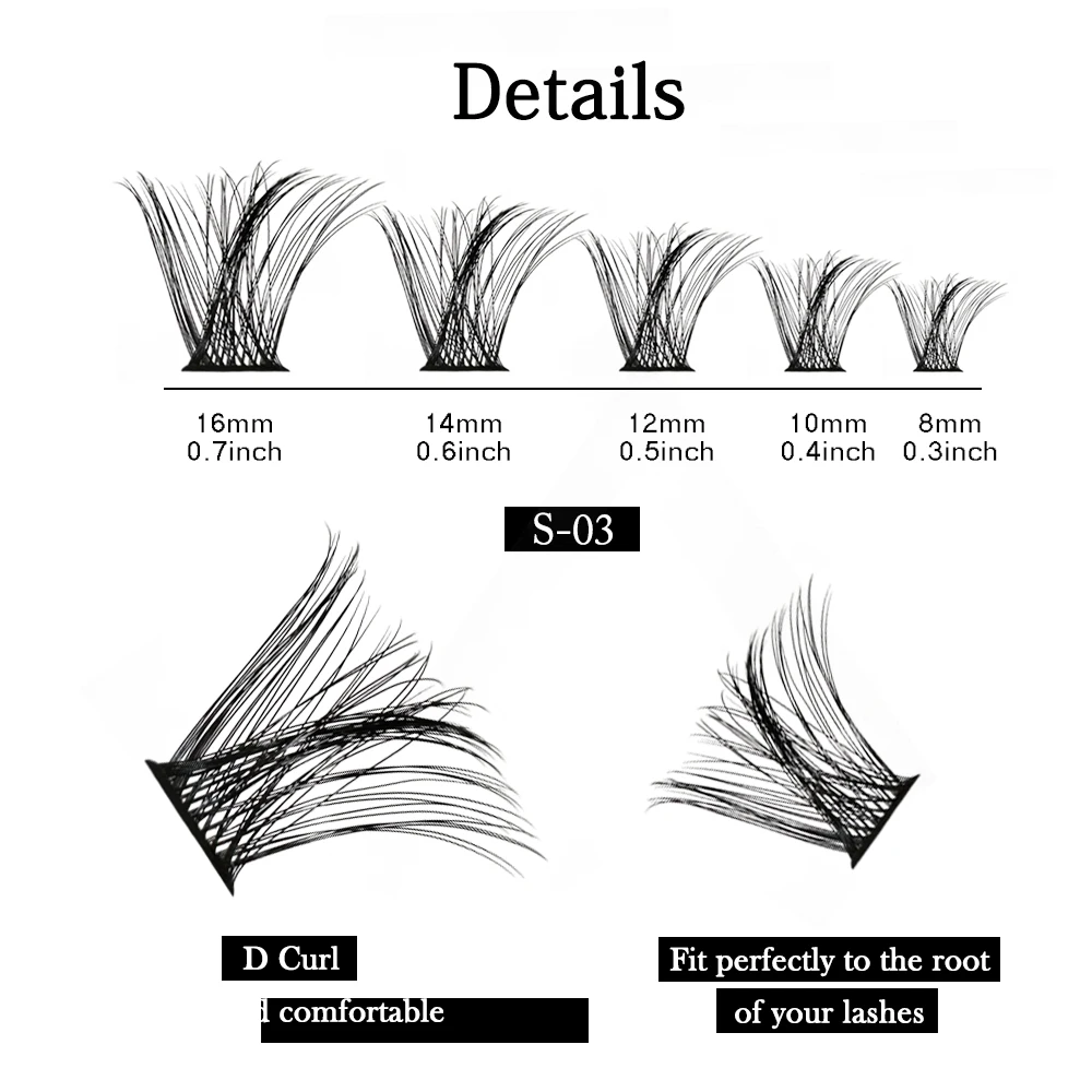 Cílios Postiços Segmentados Naturais para Mulheres, Cluster DIY, Macio, Fácil de Operar, Bundle Lashes, Extensões, Individuais, 120 Pcs