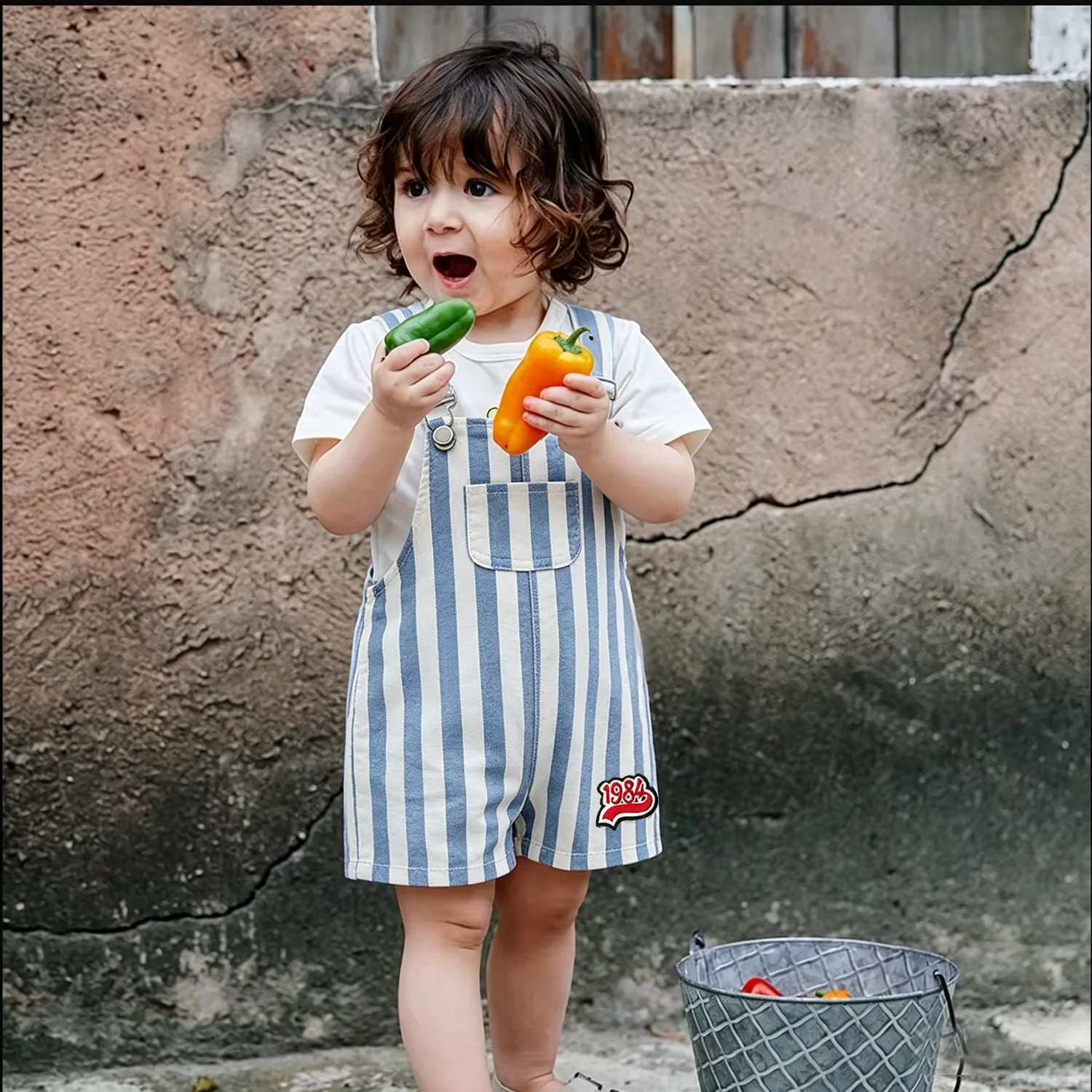 Cute Newborn Baby Romper with Adjustable Suspender Casual Suspender Baby Overalls Infant Clothing
