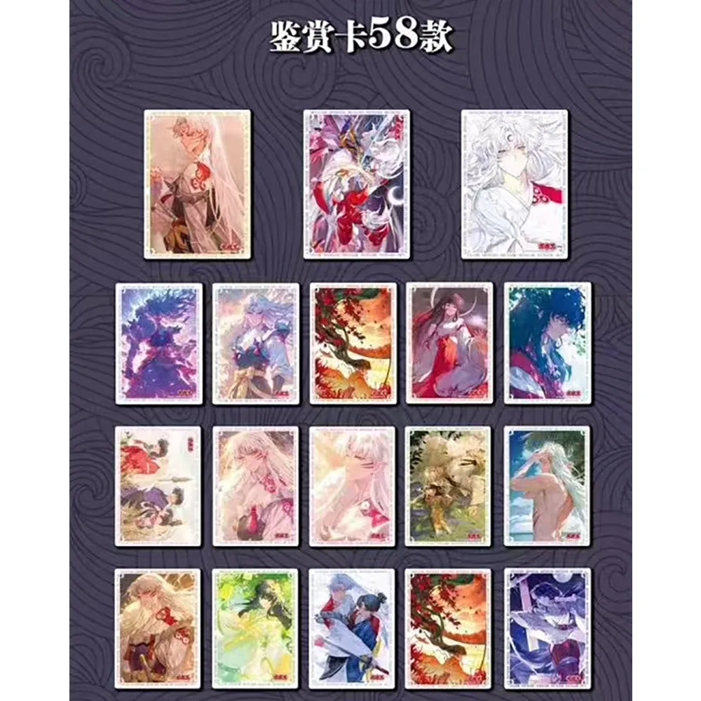 Cartões de coleção de anime japonês Inuyasha para crianças Sesshoumaru Requintado arte visual lindo personagem cartões de assinatura brinquedo presente