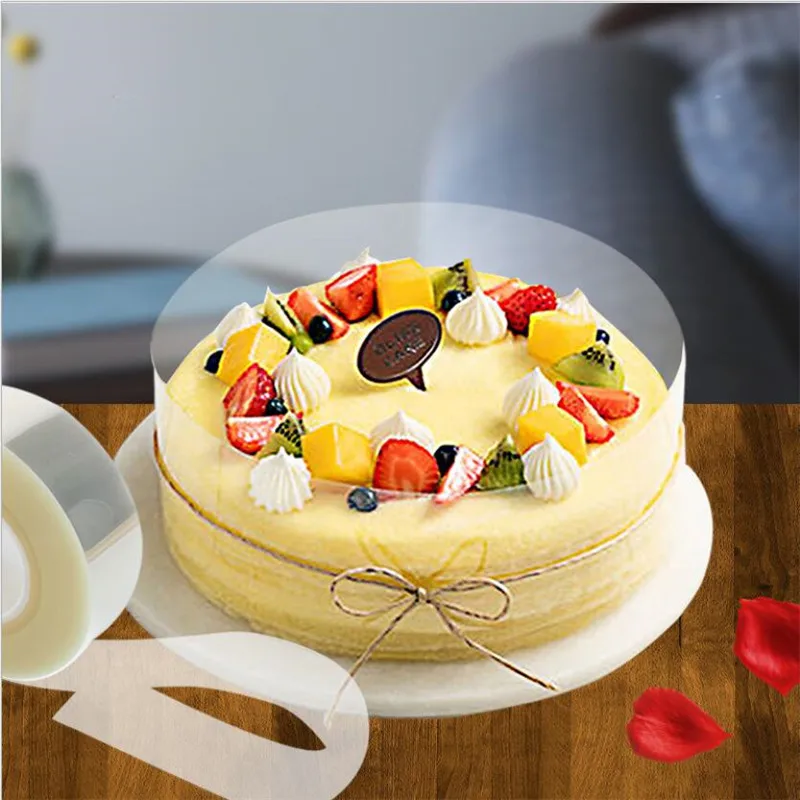 1 Roll Cake Surround Film Transparent Cake Collar Baking Kitchen Mousse Chocolate Cake Sheets Surrounding Edge Pastry Cake Tools