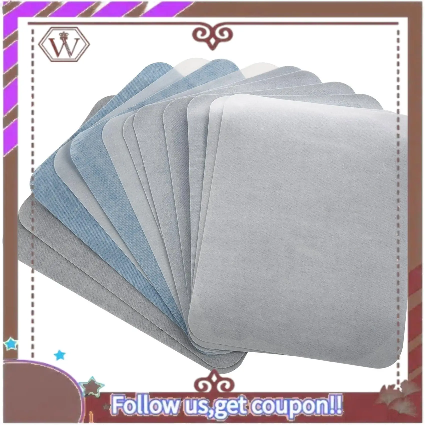 

A95D-20Pcs Thermal Sticky Iron On Mending Patches Jeans Bag Hat Repair Decor Design