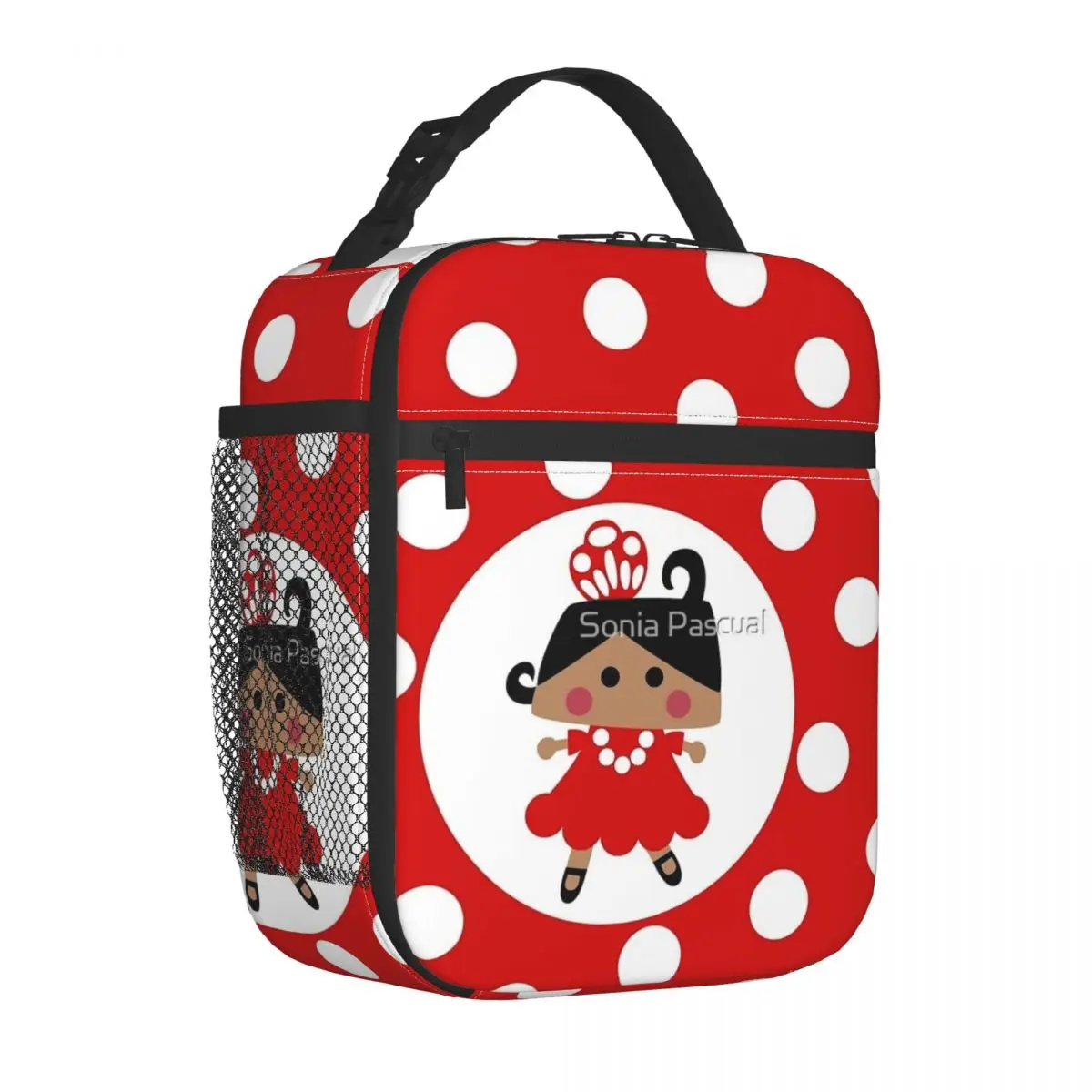 Flamenco Polka Dot Insulated Lunch Bag Holiday Durable Daily Multi-Style