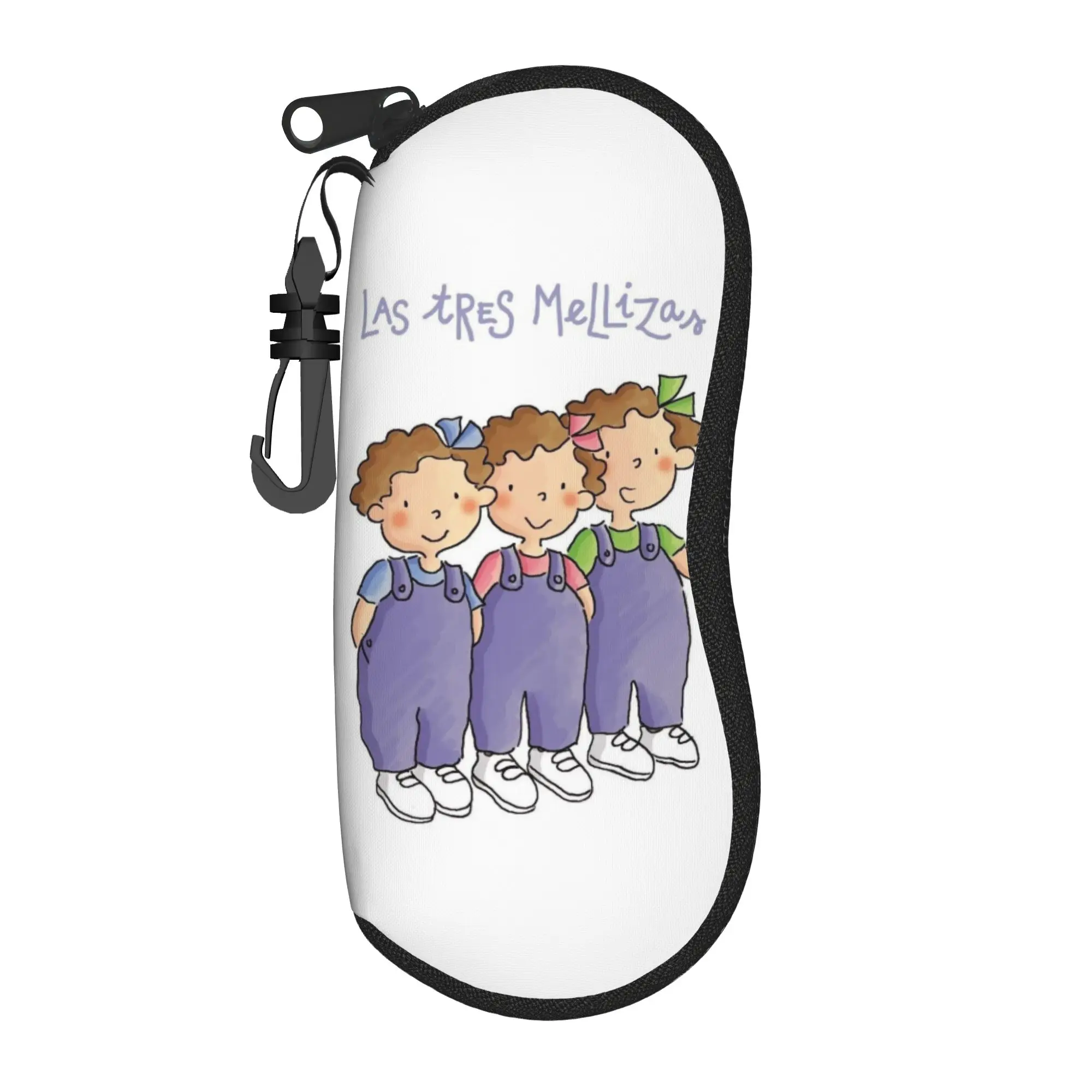 Las Tres Mellizas cartoon Glasses Case Gift For Women Men  Accessories  Glasses Storage Box Protector Eye Contacts Case