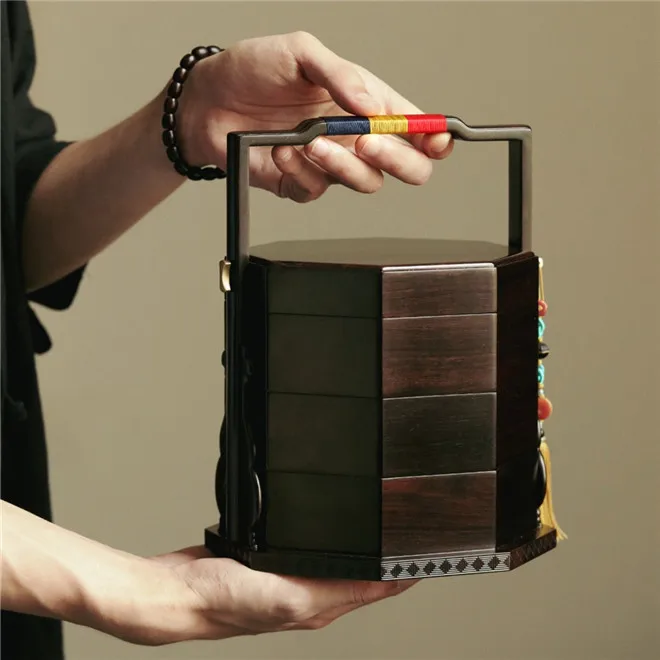 Teebox, Teezeremonie, Holz, elegante Aufbewahrung von Accessoires