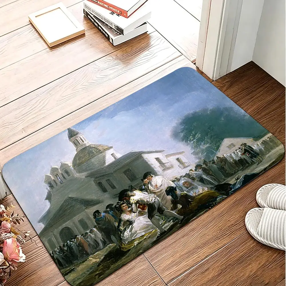 Spain Francisco Goya Art Floor Mat Flannel Rug Soft Non Slip Washable Door Mat For Bathroom Bedroom Kitchen Home Decor