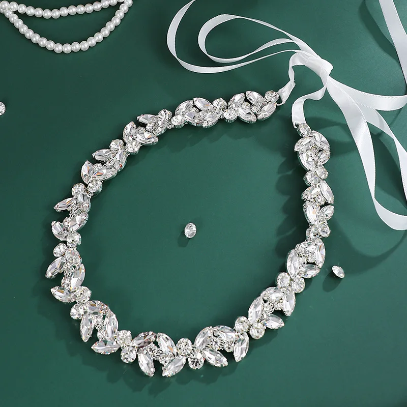 

Adjustable Rhinestone Chain Waist Cincher & Bridal Belt for Wedding Dresses, Suits & Evening Attire Embellishments