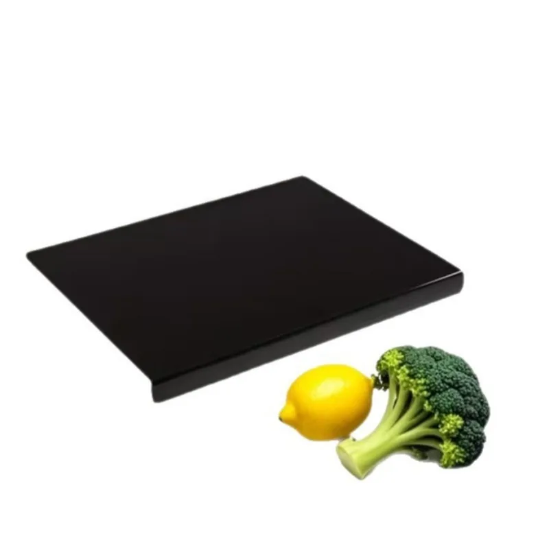 Acrylic Cutting Board with Counter Lip Thickness Clear Acrylic Chopping Board Household Anti Slip Cutting Board for Kitchen