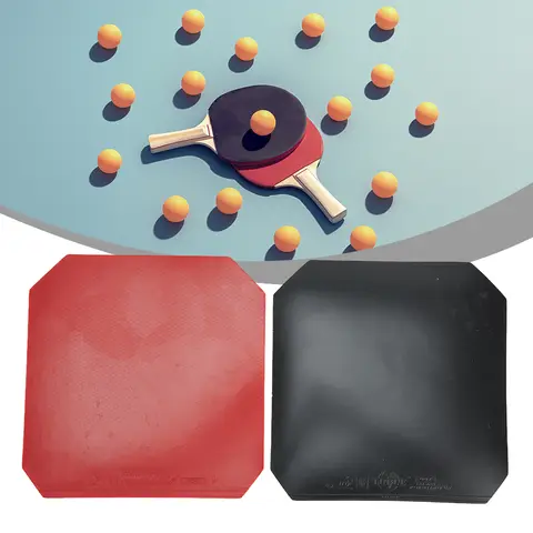 Ping-Pong Racket Rubber Black/Red Stickiness Fast Attack Hard Sponge Rubber For Table Tennis Rubber Replace Accessories