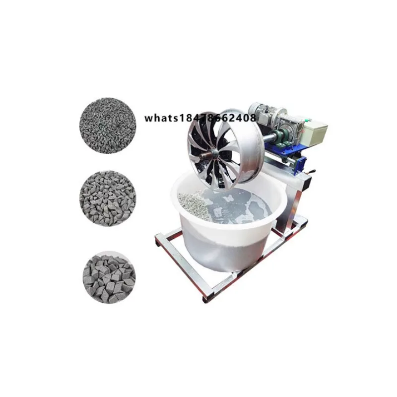 

Professional wheel polisher with 1500W motor, 380V/220V, belt and metal abrasive flow polishing system