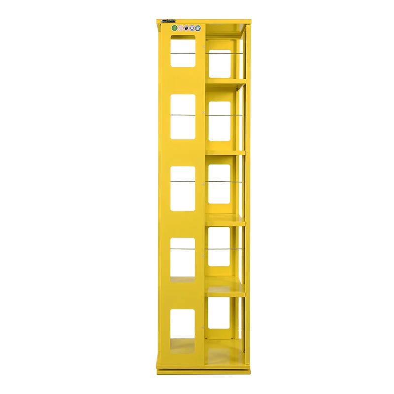 Custom Multipurpose Book Shelf Revolving Storage Rack Metal Bookshelf