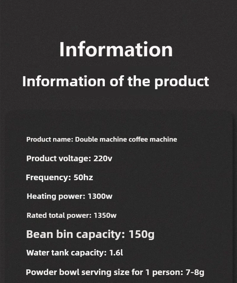 2026-hot 1.6L Semi-automatic Coffee Machine Italian Household Grinding Integrated Coffee Machine Coffee Extract with Espresso Mi