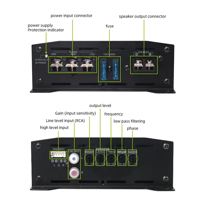 Sennuopu M300.1D amplificador monobloque amplificador de sonido de coche Clase D subwoofer procesadores de Audio para coche 300W