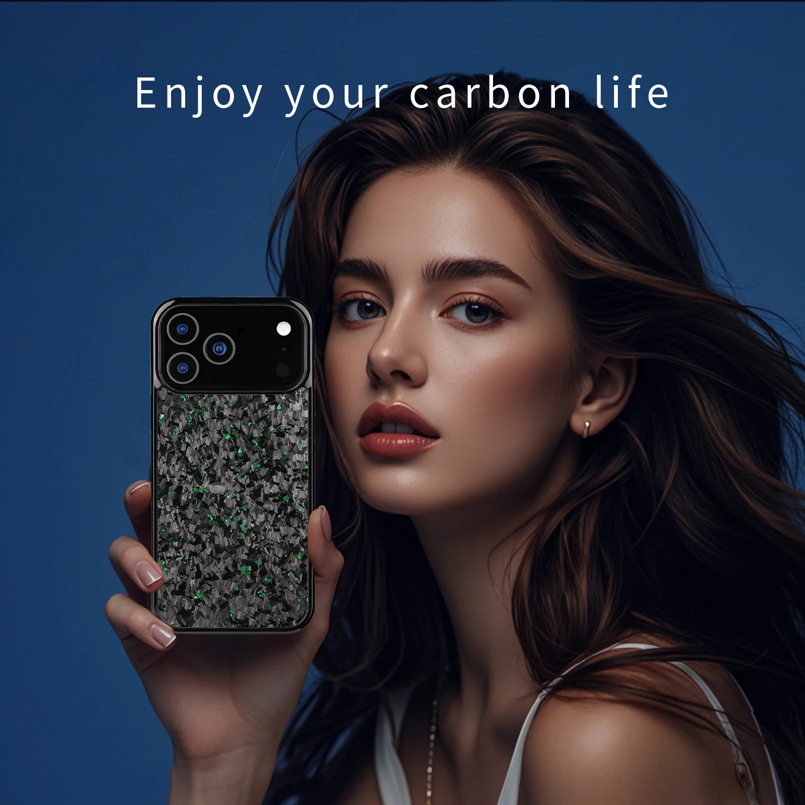 

Магнитный глянцевый кованый чехол премиум-класса из 100% углеродного волокна для iPhone 17/17 Pro/17 Pro Max с MagSafe и беспроводной зарядкой