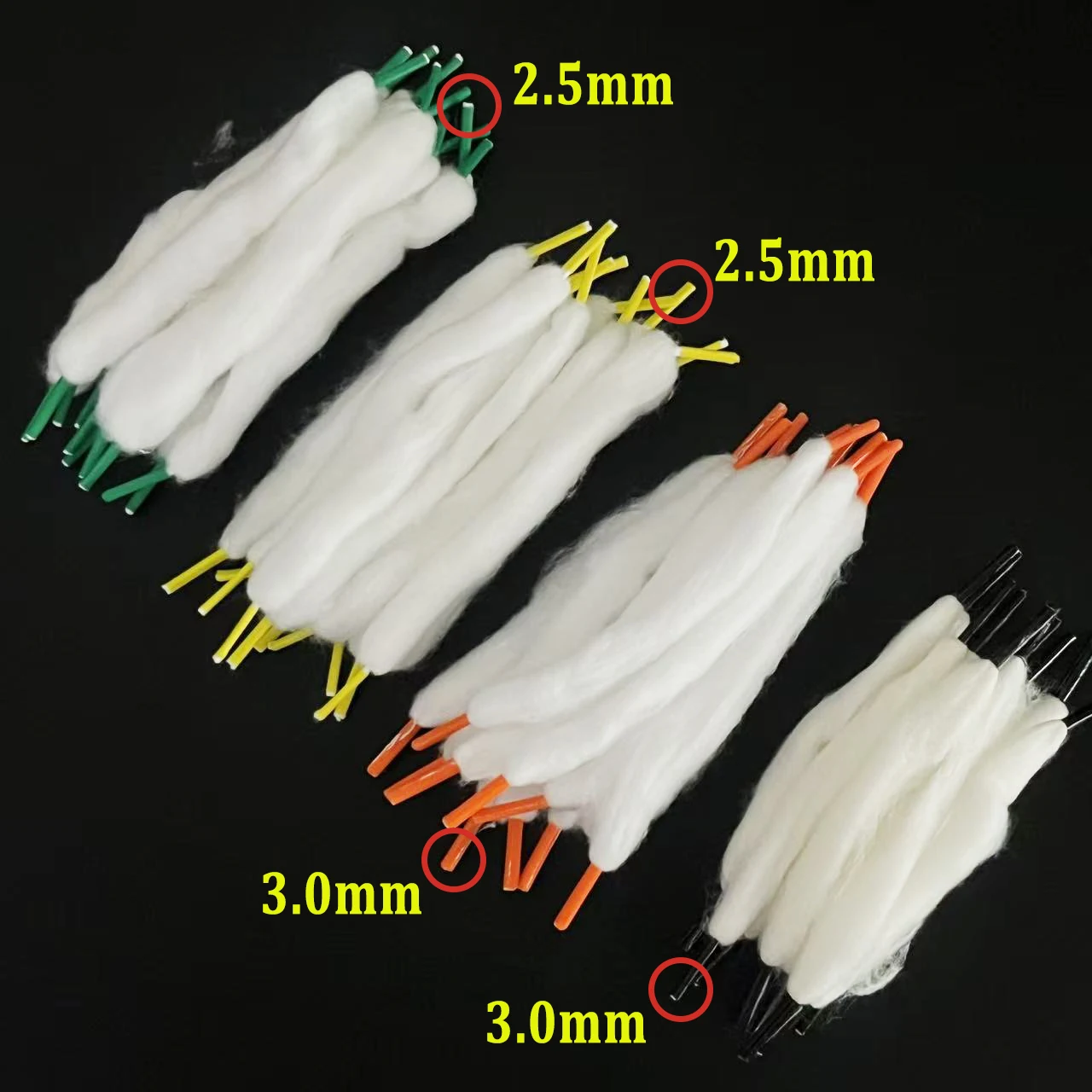 100-10 Uds Vape algodón 2,5mm 3,0mm algodón orgánico Premium cordones tocino mecha algodón para Zeus X perfil de malla RDA RTA vaporización