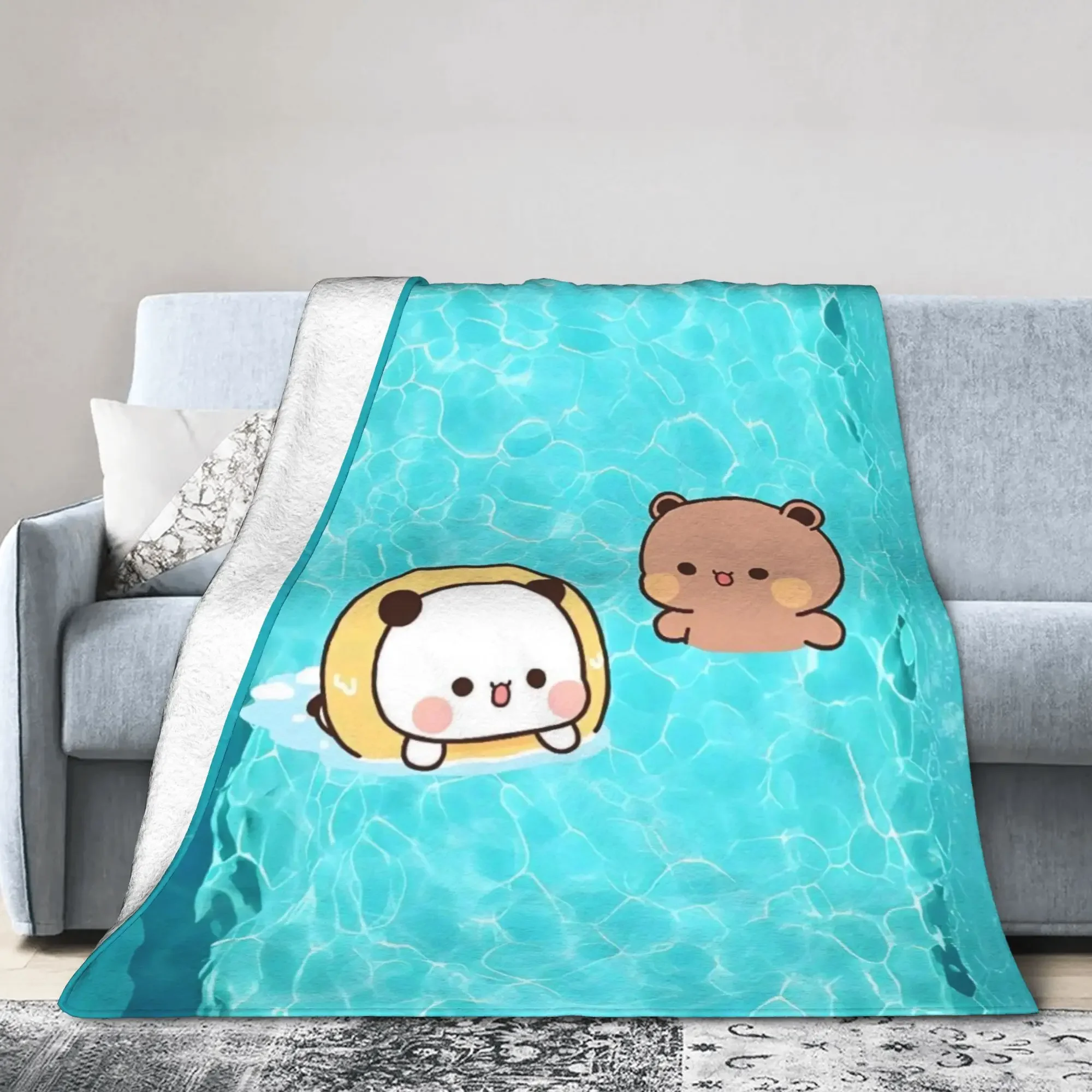 

Bubu Dudu Swimming Blanket Super Soft Fluffy Throw Blanket for Kids Winter Outdoor Use Bedspread