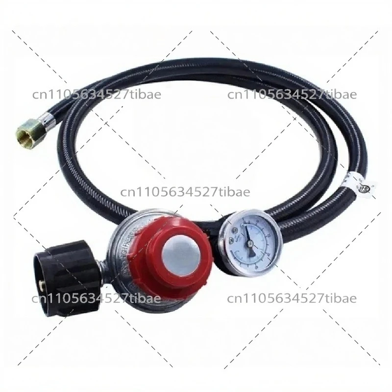 Propane Regulator 0-30 PSI High Pressure with Gauge, Adjustable Gas Regulator with Hose Meter for Home Commercial Kitchen Use