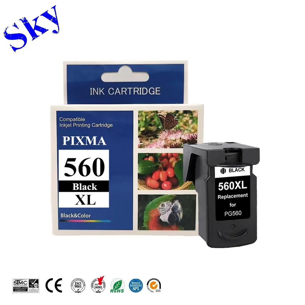 SKY Print Head Ink Compatible PIXMA 560 561 XL , PG560xl For Canon PIXMA TS5350/TS5351/ TS5352/TS5353/ TS7450/7451