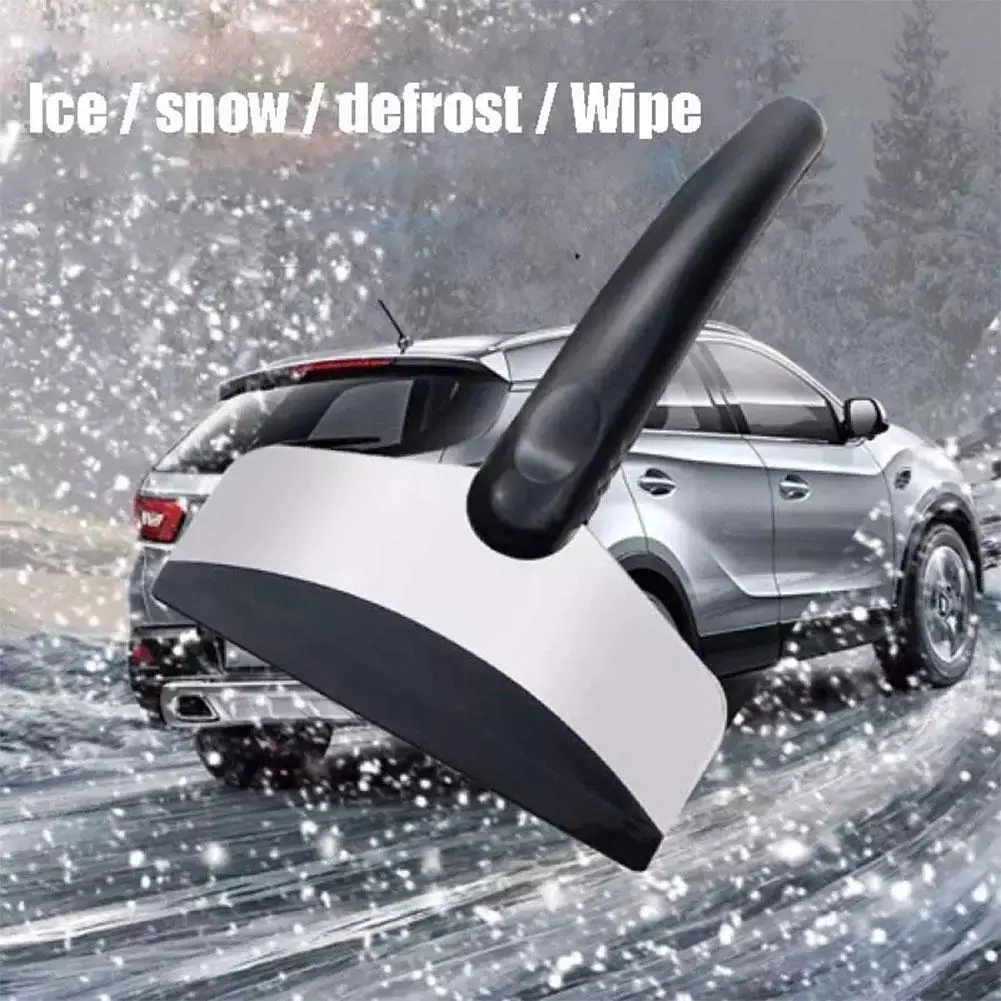 Car Snow Shovels Windshield Stainless Steel Ice Scraper Hosuhold Kitchen Cleaner Squeegee Knife Car Snow Cleaning Tools