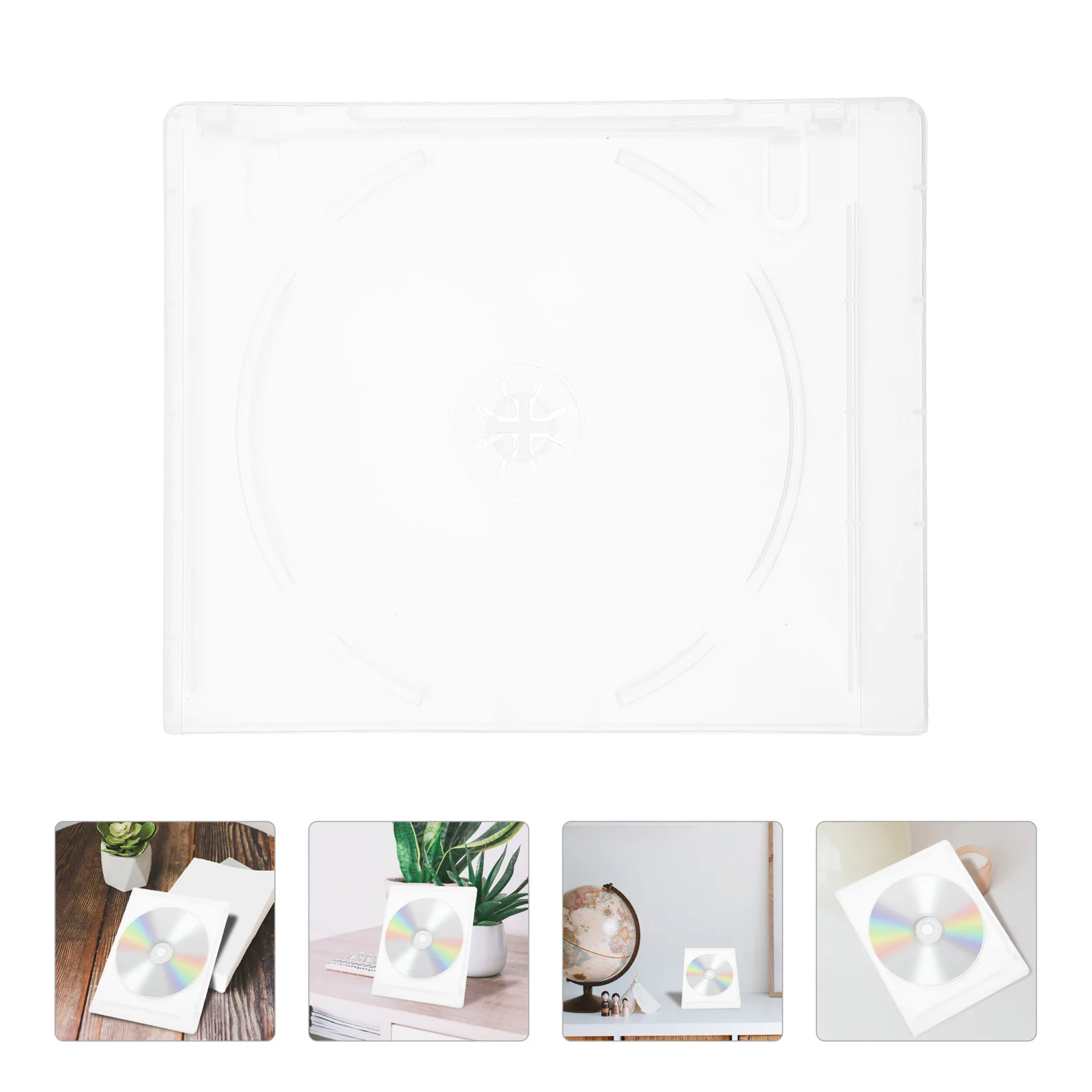 

8Pcs Clear Plastic Double Sided Cd Case Disc Box Empty Standard Dvd Holder Cd Organizer Disc Storage Protection
