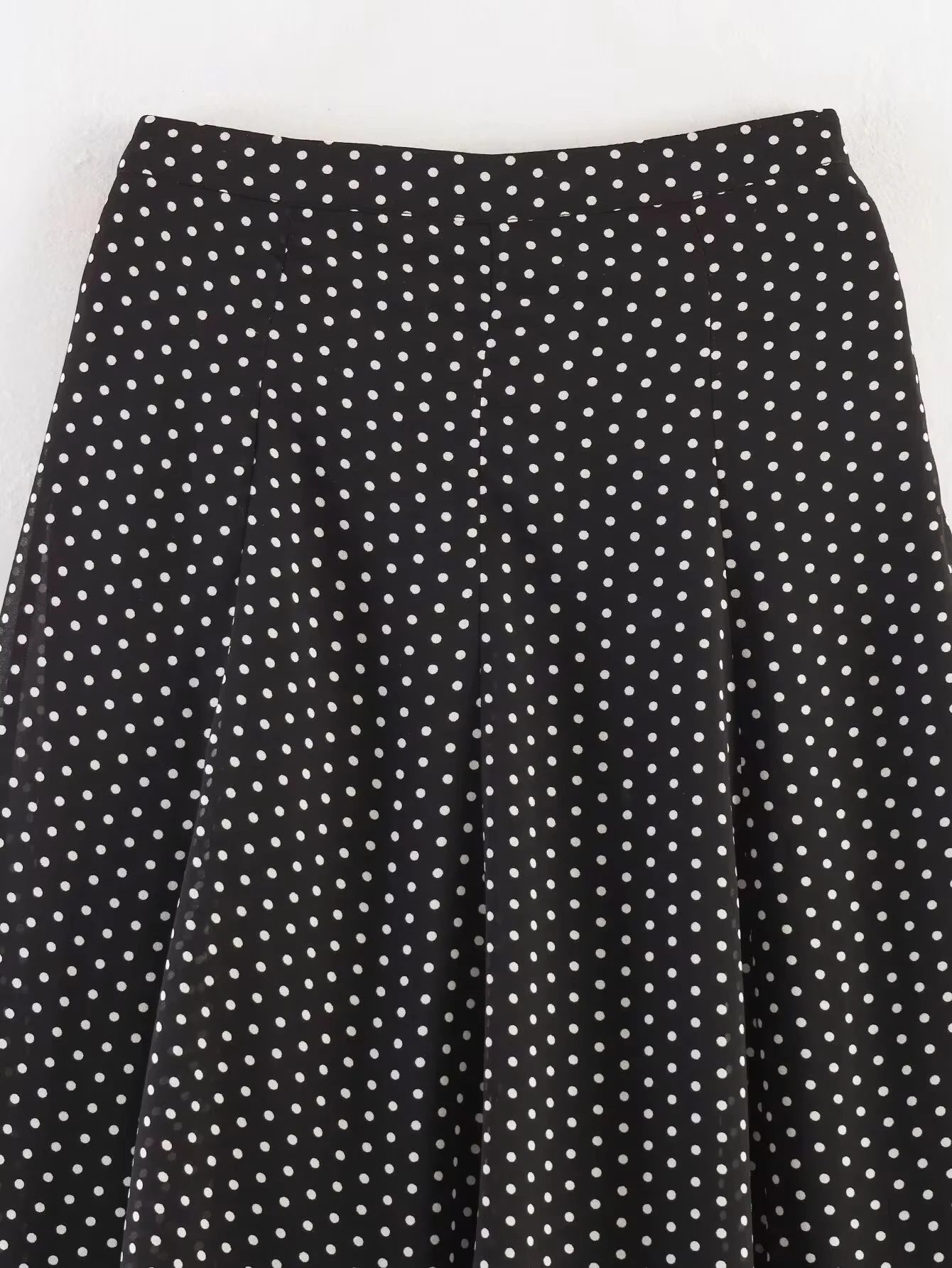 HH Damen Eleganter Polka-Dot-Print Rockanzug Langarm-Oberteil mit Schleife und Schnürung Schicker Plissierter Langer Rock 2026 Mode Streetwear – Detail 15