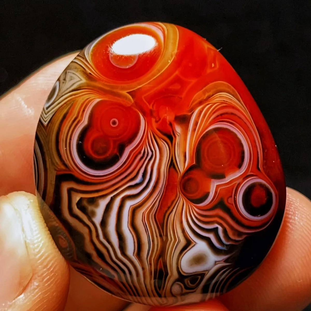 Natural Beauty Banded Agate Palm Stone, Polished Tumbled, Desert Treasure, Rock Collection, Crystal Collection, Table Display