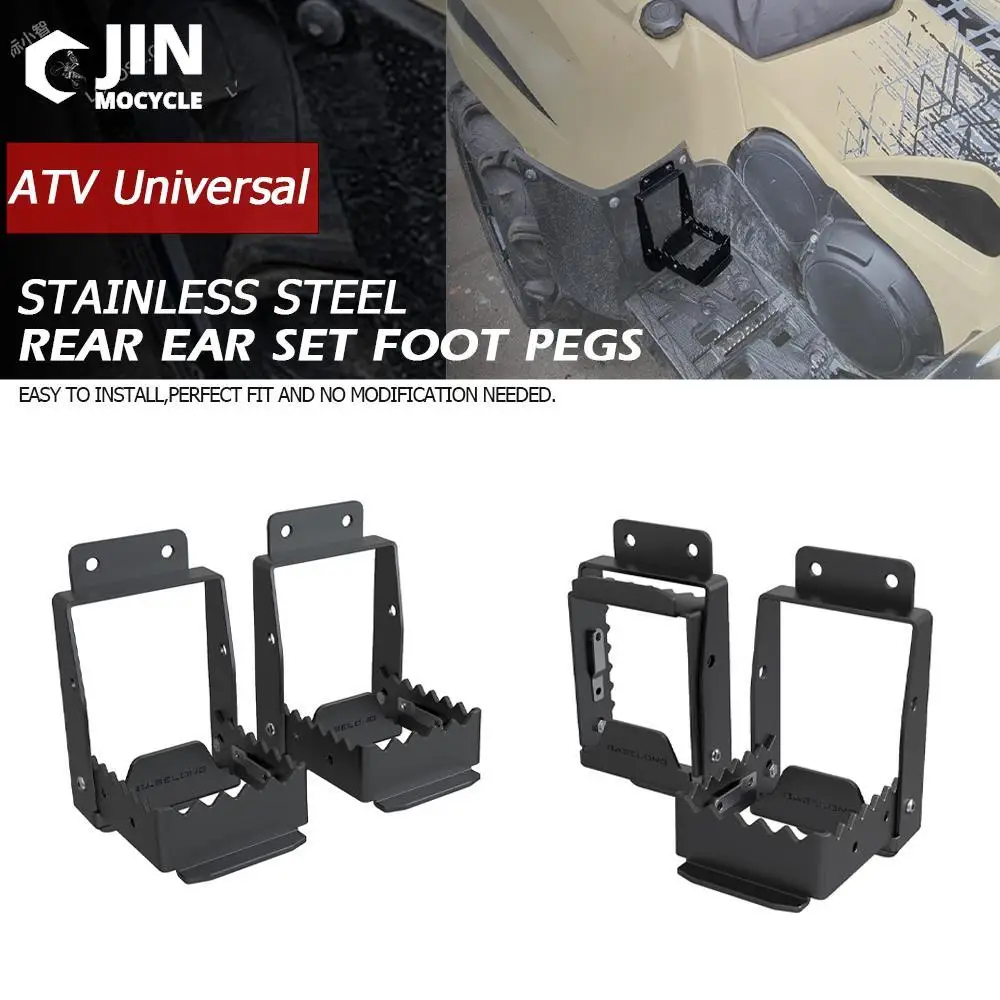 

For Polaris Scrambler 850 /850XP/1000S For CFMOTO ATV Modle CF Moto Universal Footrest Foldable 90° Adjustable Foot Pedals Rests