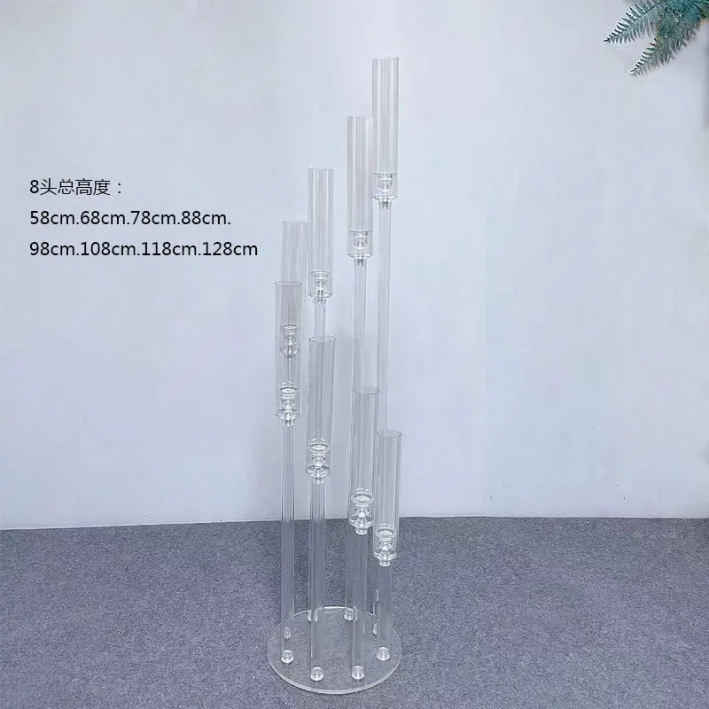 2pcs 4pcs 10pcs Wedding Decoration Centerpiece Candelabra Clear Candle Holder Acrylic Candlesticks for Weddings Event Party image 6