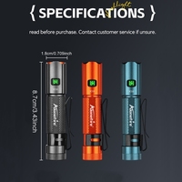 Mini EDC High power Pen Flashlight USB Rechargeable Magnet Portable Pocket Torch Outdoor Camping Hiking Emergency lighting Light