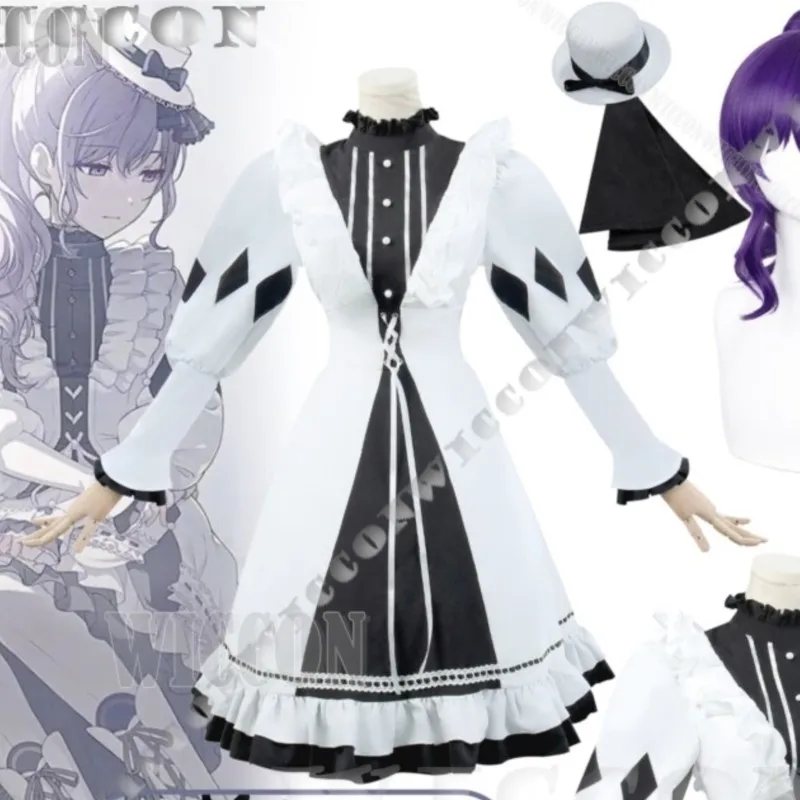 

Asahina Mafuyu Game Project Sekai Colorful Stage Mfy Cosplay clothes Wig White Dress Lolita Girl Women Suit Nvidad Carnaval