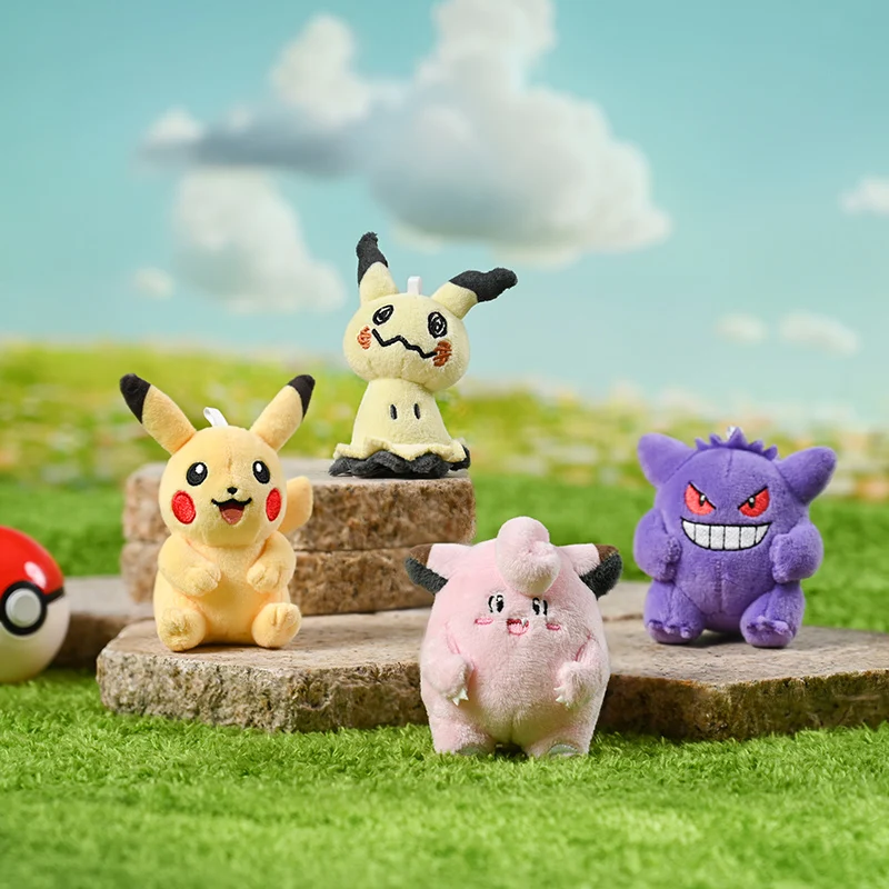 オリジナルポケモンゲンガー Mimikyu Sprigatito Pawmi Fuecoco ミュウぬいぐるみぬいぐるみキーホルダーバックパックペンダントキーリング誕生日プレゼント