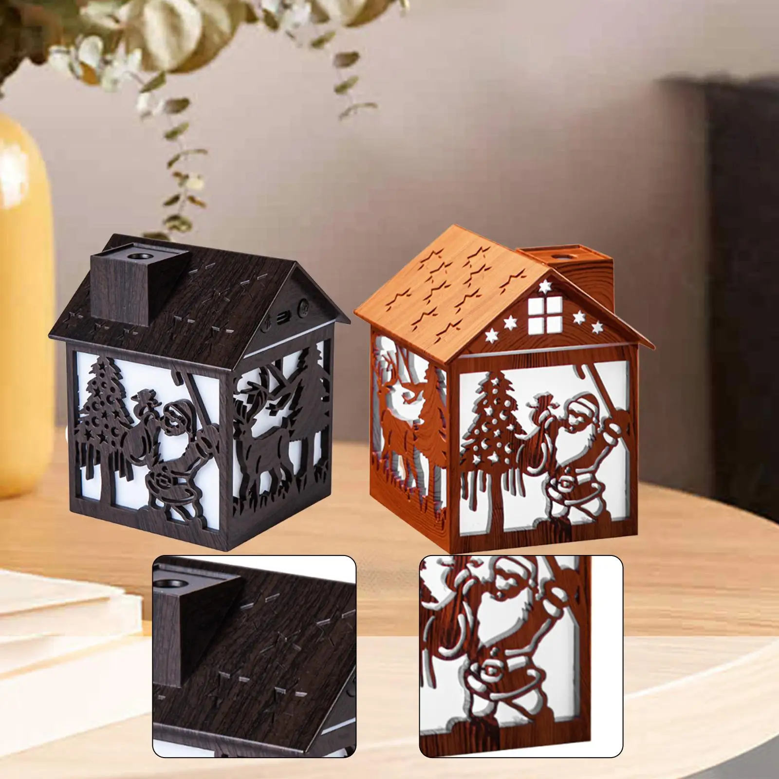 Portable Humidifier Ambient Light 2 Mode Spray Adjustable Mist Humidifier Desk Humidifier for Living Room Fireplace Yoga SPA