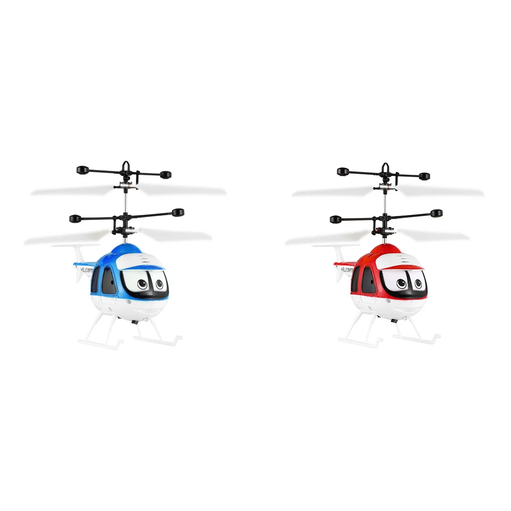 Mini RC Helicopter Induction Flying Toys RC Helicopter USB Charge Cartoon Remote Control Drone Kid Plane Toys Indoor Flight Toys