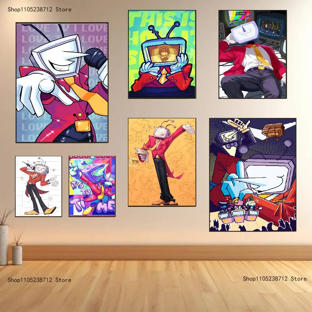 

Cartoon Game D-Deltarunes T-Tenna Poster Prints Wall Art Picture Painting Gift Living Room Restaurant Bar Large Dec Sticker