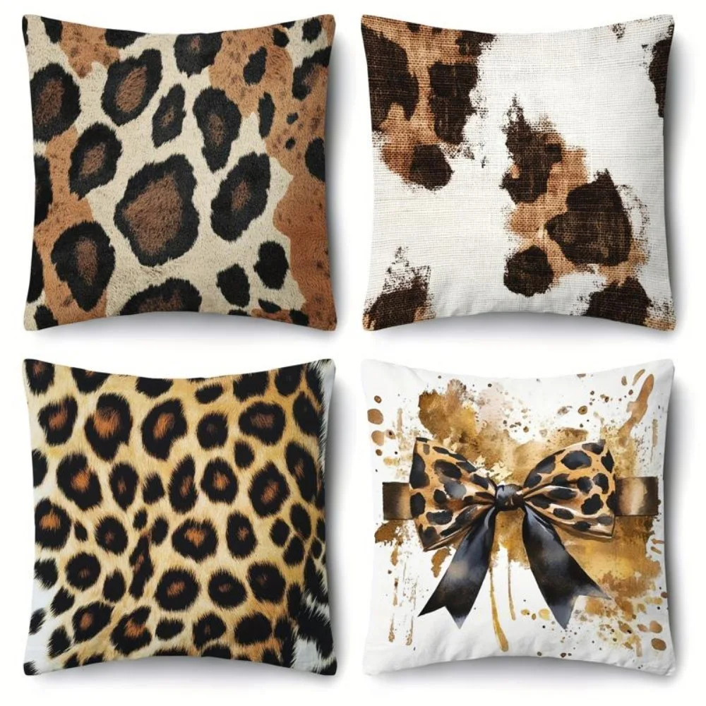 

Leopard-Print Decorative Cushion Covers: Stylish and Wild Designs Sofa cushion cover home room decoration 2D flat printing