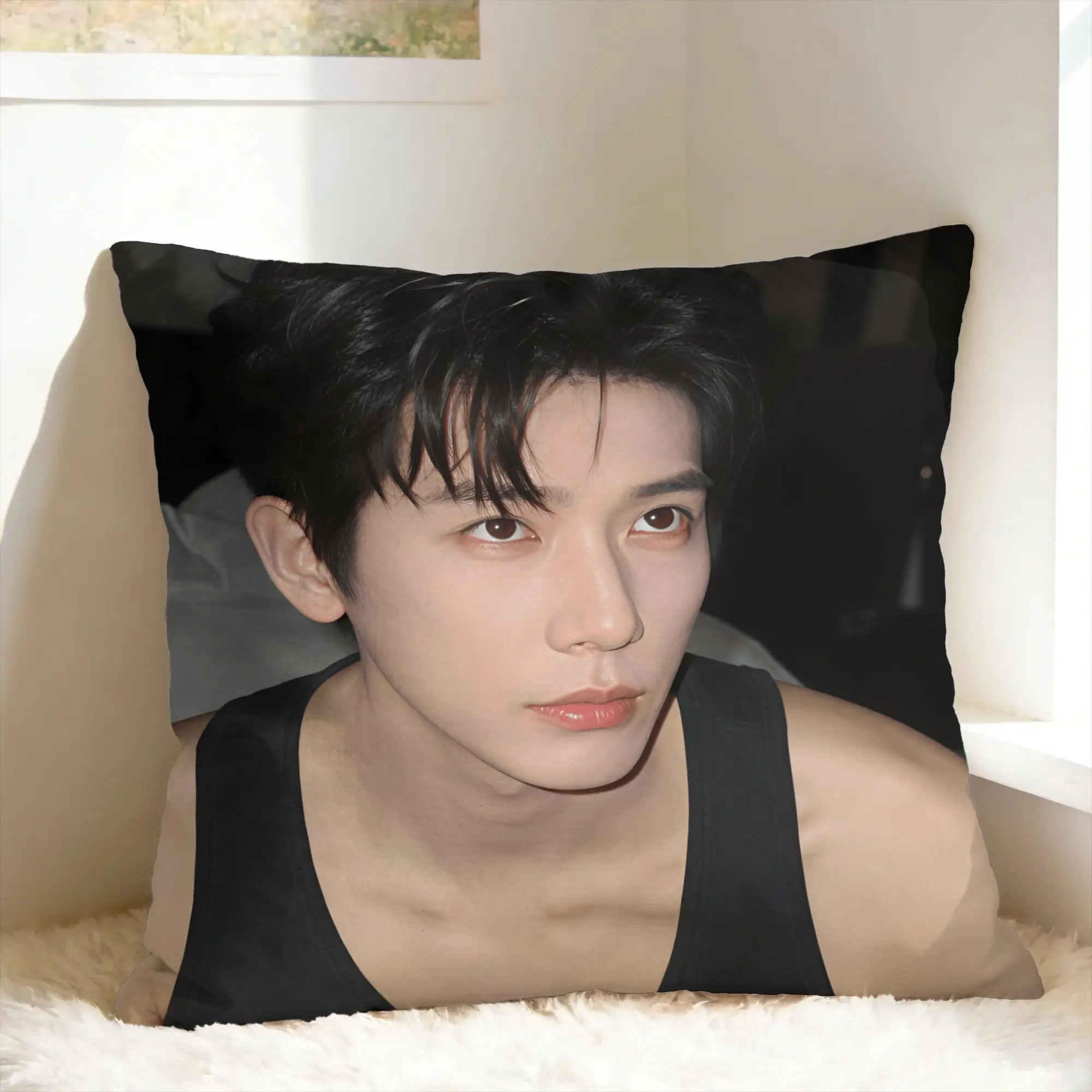 Wang Anyu Actor Pillow Case  Custom Pillow Cover For Living Room Chair Kawaii Cushion Cover