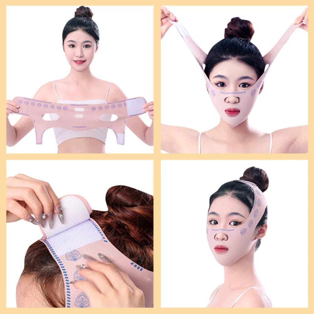 V Face Chin Cheek Slimming Bandage Breathable Face Cheek Lifting Mask V-Line Shaping Bandage Reduce Double Chin Skincare Tool